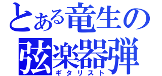 とある竜生の弦楽器弾き（ギタリスト）