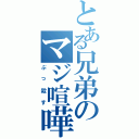 とある兄弟のマジ喧嘩（ぶっ殺す）