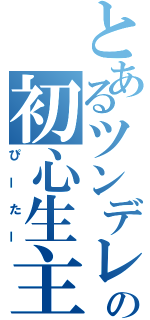 とあるツンデレの初心生主☆（ぴーたー）