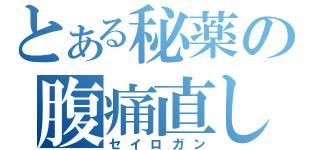 とある秘薬の腹痛直し（セイロガン）