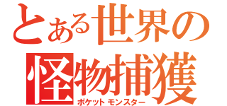 とある世界の怪物捕獲（ポケットモンスター）