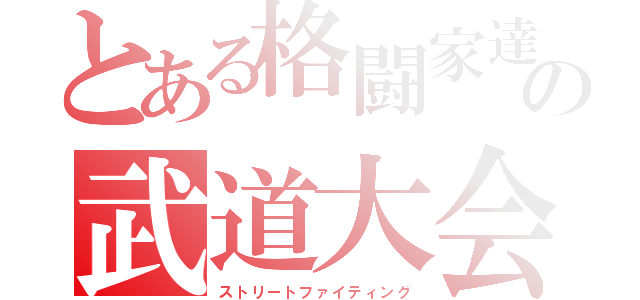 とある格闘家達の武道大会（ストリートファイティング）