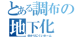 とある調布の地下化（分かりにくいホーム）