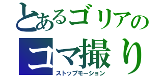 とあるゴリアのコマ撮り（ストップモーション）