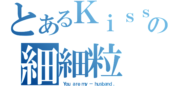 とあるＫｉｓｓの細細粒（Ｙｏｕ ａｒｅ ｍｙ － ｈｕｓｂａｎｄ ，）