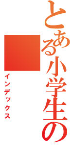 とある小学生の（インデックス）