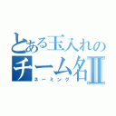 とある玉入れのチーム名Ⅱ（ネーミング）