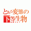 とある変態の下等生物（加藤ちはや）