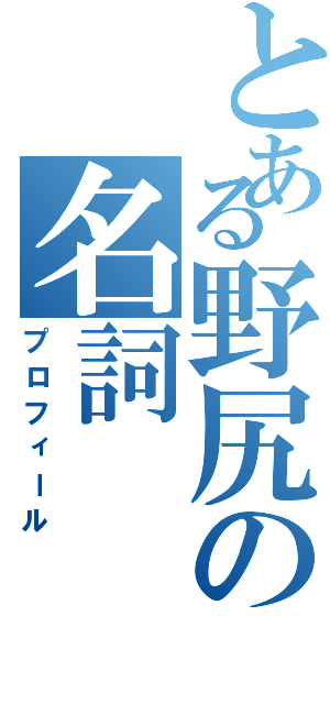 とある野尻の名詞（プロフィール）