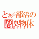 とある部活の腐臭物体（カワゴエ）