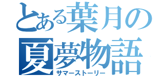 とある葉月の夏夢物語（サマーストーリー）