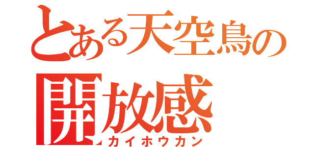 とある天空鳥の開放感（カイホウカン）