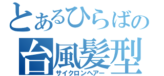 とあるひらばの台風髪型（サイクロンヘアー）