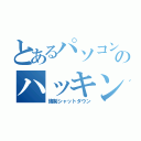 とあるパソコンのハッキング（強制シャットダウン）