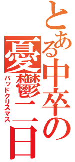 とある中卒の憂鬱二日間（バッドクリスマス）