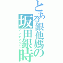 とある銀他媽の坂田銀時（インデックス）