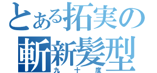 とある拓実の斬新髪型（九十度）