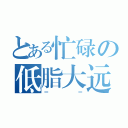 とある忙碌の低脂大远（＝＿＝）