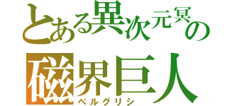 とある異次元冥界の磁界巨人（ベルグリシ　）