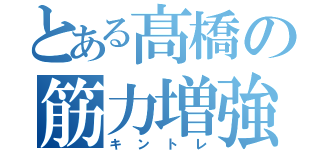 とある髙橋の筋力増強（キントレ）