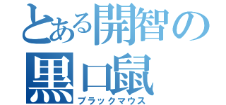 とある開智の黒口鼠（ブラックマウス）