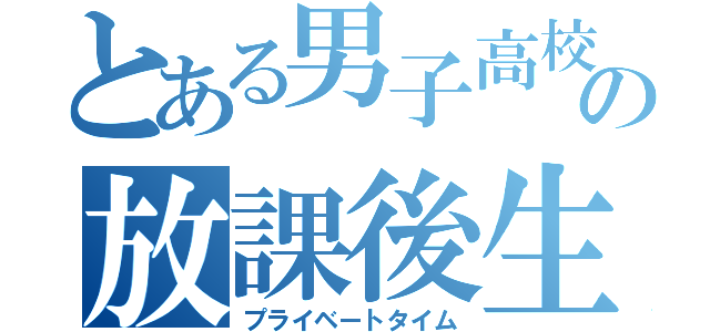 とある男子高校生の放課後生活（プライベートタイム）