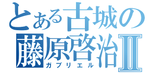 とある古城の藤原啓治Ⅱ（ガブリエル）