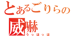 とあるごりらの威嚇（うっほっほ）