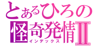 とあるひろの怪奇発情Ⅱ（インデックス）