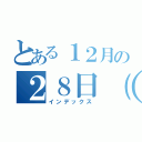 とある１２月の２８日（日）（インデックス）