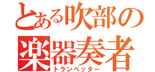 とある吹部の楽器奏者（トランぺッター）