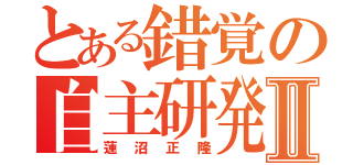 とある錯覚の自主研発表Ⅱ（蓮沼正隆）