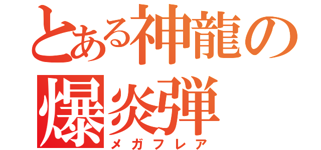 とある神龍の爆炎弾（メガフレア）