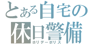 とある自宅の休日警備（ホリデーポリス）