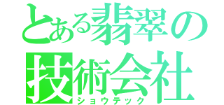 とある翡翠の技術会社（ショウテック）