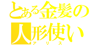 とある金髪の人形使い（アリス）