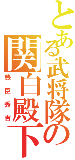 とある武将隊の関白殿下（豊臣秀吉）