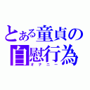 とある童貞の自慰行為（オナニー）