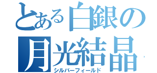 とある白銀の月光結晶（シルバーフィールド）