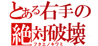 とある右手の絶対破壊（フタエノキワミ）