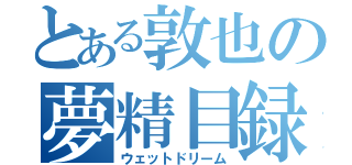 とある敦也の夢精目録（ウェットドリーム）