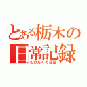 とある栃木の日常記録（ものたくの日記）