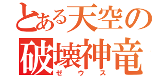 とある天空の破壊神竜（ゼウス）