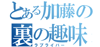 とある加藤の裏の趣味（ラブライバー）