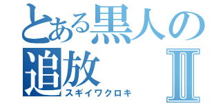 とある黒人の追放Ⅱ（スギイワクロキ）