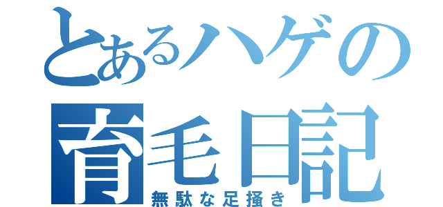 とあるハゲの育毛日記（無駄な足掻き）