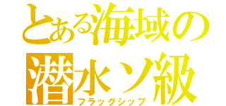 とある海域の潜水ソ級（フラッグシップ）