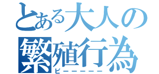 とある大人の繁殖行為（ピーーーーー）