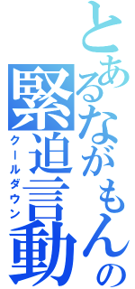 とあるながもんの緊迫言動（クールダウン）