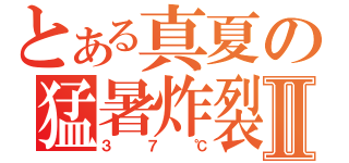 とある真夏の猛暑炸裂Ⅱ（３７℃）